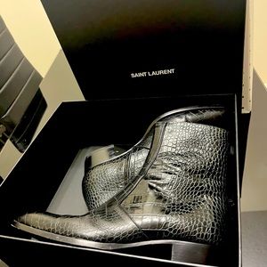 Men’s black designer boots